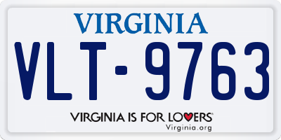 VA license plate VLT9763
