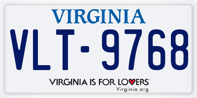 VA license plate VLT9768