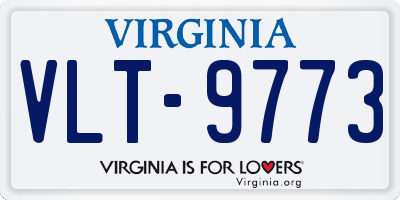VA license plate VLT9773