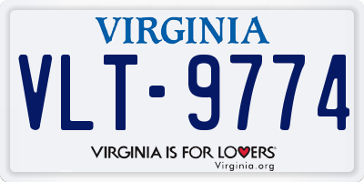 VA license plate VLT9774
