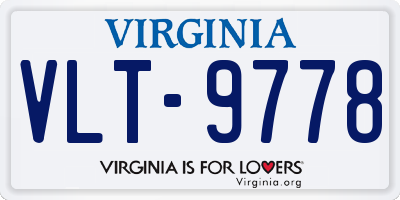 VA license plate VLT9778