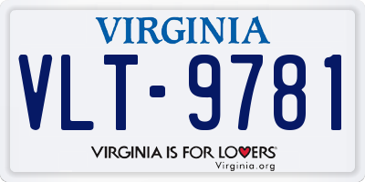 VA license plate VLT9781