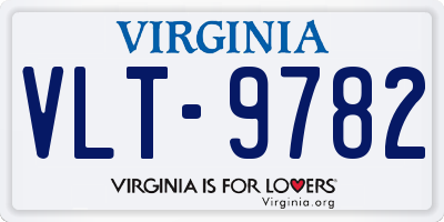 VA license plate VLT9782