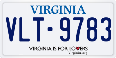 VA license plate VLT9783