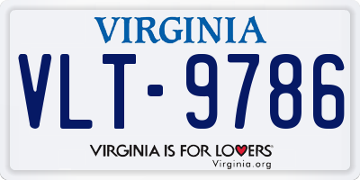 VA license plate VLT9786