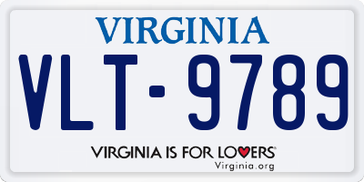 VA license plate VLT9789
