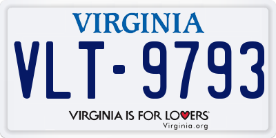 VA license plate VLT9793
