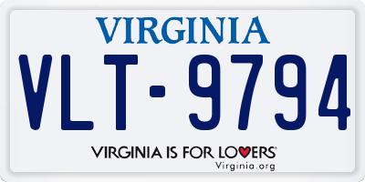 VA license plate VLT9794