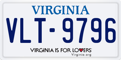 VA license plate VLT9796