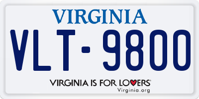 VA license plate VLT9800