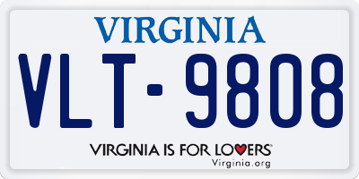 VA license plate VLT9808