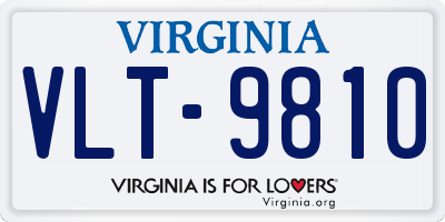 VA license plate VLT9810