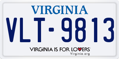 VA license plate VLT9813