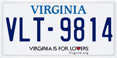 VA license plate VLT9814