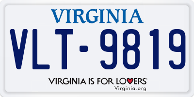 VA license plate VLT9819