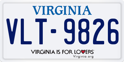 VA license plate VLT9826