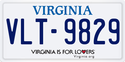 VA license plate VLT9829