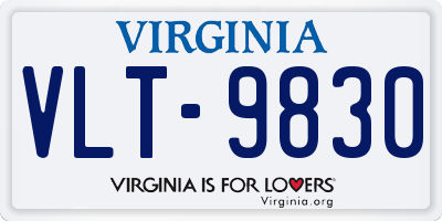 VA license plate VLT9830