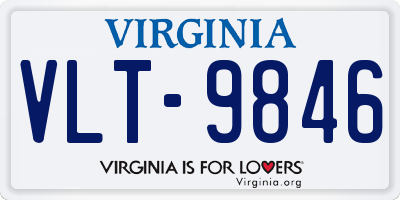 VA license plate VLT9846