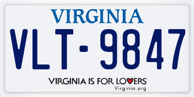 VA license plate VLT9847