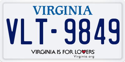 VA license plate VLT9849