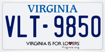 VA license plate VLT9850