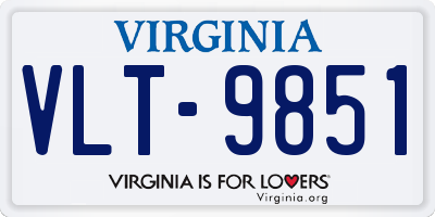 VA license plate VLT9851