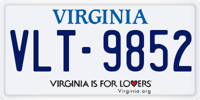 VA license plate VLT9852