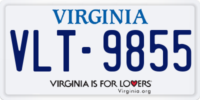 VA license plate VLT9855