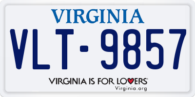 VA license plate VLT9857