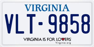 VA license plate VLT9858