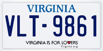 VA license plate VLT9861