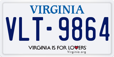 VA license plate VLT9864