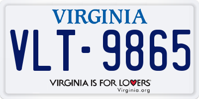 VA license plate VLT9865