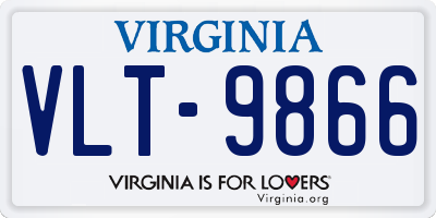 VA license plate VLT9866