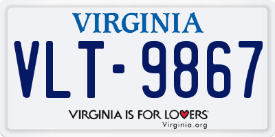 VA license plate VLT9867