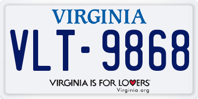 VA license plate VLT9868