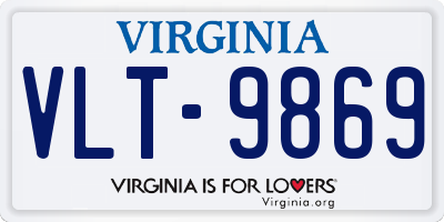 VA license plate VLT9869
