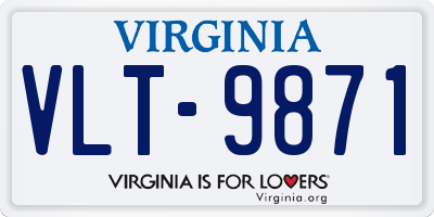 VA license plate VLT9871