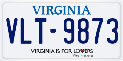 VA license plate VLT9873
