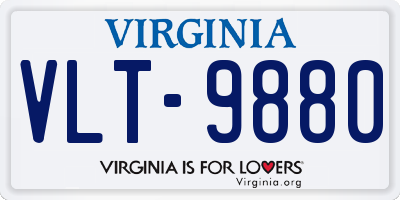 VA license plate VLT9880