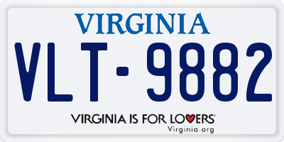 VA license plate VLT9882