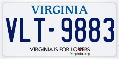 VA license plate VLT9883