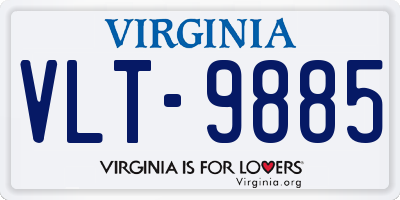 VA license plate VLT9885