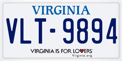 VA license plate VLT9894