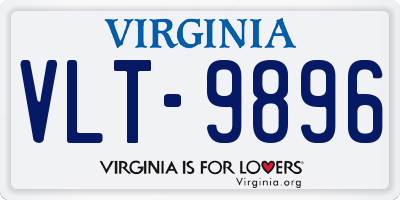 VA license plate VLT9896