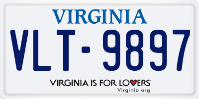 VA license plate VLT9897