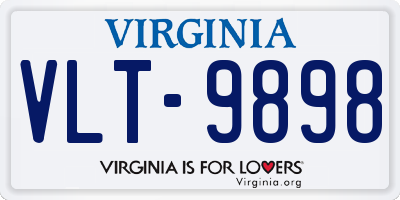 VA license plate VLT9898