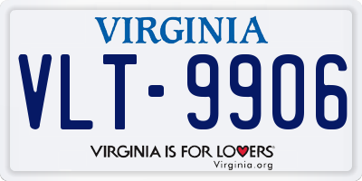 VA license plate VLT9906