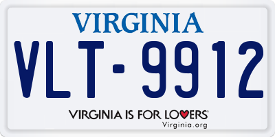 VA license plate VLT9912